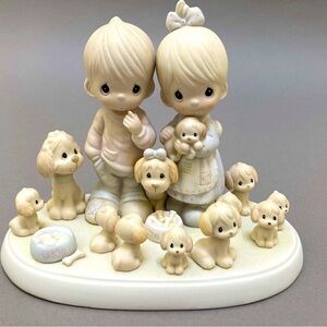 PRECIOUS MOMENTS VINTAGE 1987 "THE GOOD LORD HAS BLESSED US TENFOLD #114…